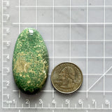 Large Deep Green Oval Broken Arrow Variscite Dimensions