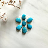 Small Sky Blue Mixed Kingman Turquoise, Set of 7 Background