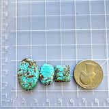 Large Sky Blue Mixed Number 8 Turquoise, Set of 3 Dimensions