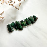 Small Bamboo Green Mixed Bamboo Mountain Turquoise, Set of 7 Background