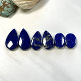 Medium Deep Blue Mixed Lapis Lazuli, Set of 6 Background