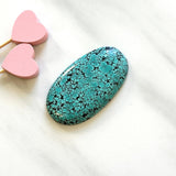 Large Sky Blue Oval Yungai Turquoise Background