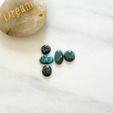 Small Ocean Blue Mixed Sonora Turquoise, Set of 5 Background