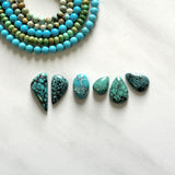 Small Sky Blue Mixed Yungai Turquoise, Set of 6 Background