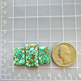 Medium Sea Green Bar Namtso Lake Turquoise, Set of 3 Dimensions
