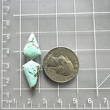 Small Sky Blue Shield Sand Hill Turquoise, Set of 2 Dimensions