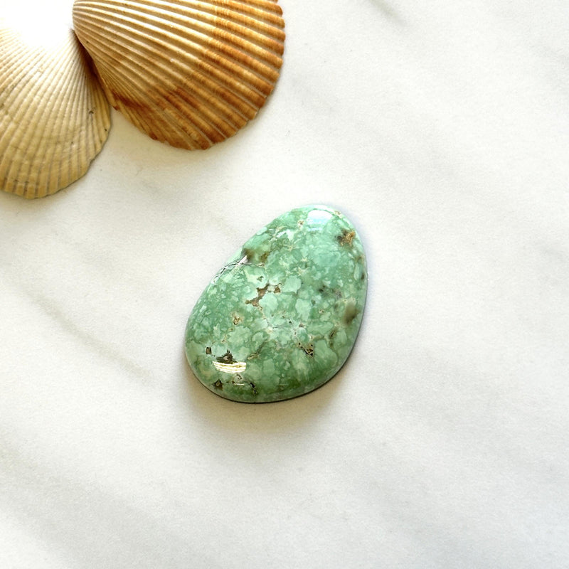 Large Mint Green Freeform Broken Arrow Variscite Background