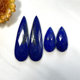 Large Deep Blue Teardrop Lapis Lazuli, Set of 4 Background