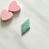 Large Mint Green Diamond Namtso Lake Turquoise Background