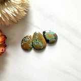 Small Earth Brown Teardrop Treasure Mountain Turquoise, Set of 3 Background