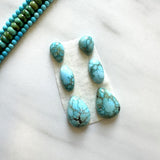 Small Sky Blue Mixed Namtso Lake Turquoise, Set of 6 Background