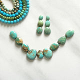 Small Sky Blue Mixed Royston Turquoise, Set of 15 Background