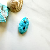 Large Sky Blue Oval Ithaca Peak Turquoise Background