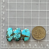 Large Sky Blue Oval Ithaca Peak Turquoise, Set of 3 Dimensions