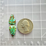 Small Sea Green Teardrop Namtso Lake Turquoise, Set of 2 Dimensions