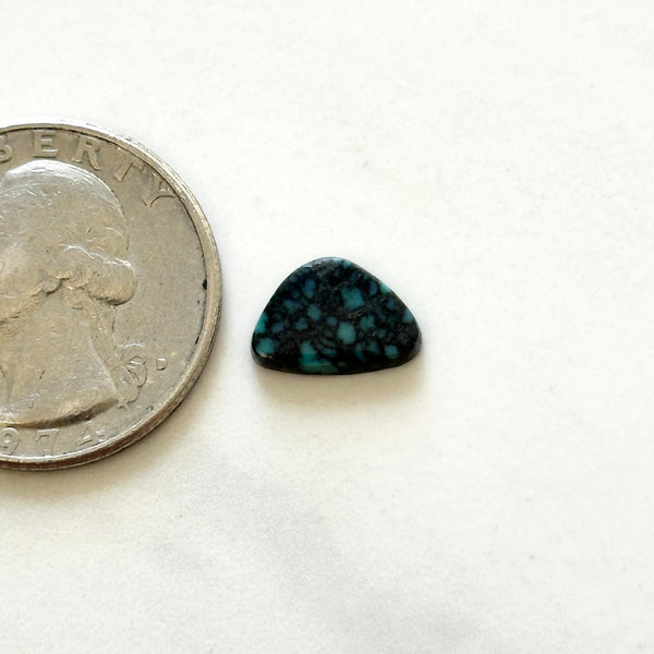 Small Deep Blue Triangle Lander Blue Turquoise, Set of 2 Dimensions