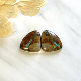 Large Sea Green Freeform Royston Turquoise, Set of 2 Background