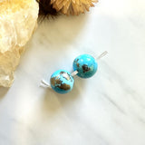 Large Sky Blue Round Ithaca Peak Turquoise, Set of 2 Background
