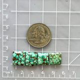 Small Sky Blue Square Namtso Lake Turquoise, Set of 4 Dimensions