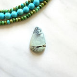 Large Faint Green Teardrop Crescent Lake Variscite Background