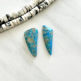 Large Sky Blue Freeform Ithaca Peak Turquoise, Set of 2 Background