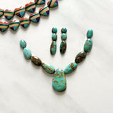 Small Sea Green Mixed Tyrone Turquoise, Set of 15 Background