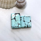 Large Sky Blue Bar Yungai Turquoise, Set of 2 Background