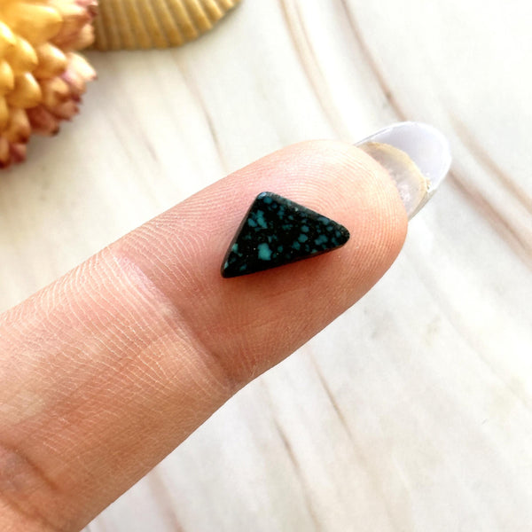 Small Deep Blue Triangle Lander Blue Turquoise Background