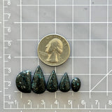 Small Ocean Blue Mixed Milky Way Turquoise, Set of 5 Dimensions