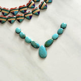 Small Sky Blue Mixed Kingman Turquoise, Set of 9 Background