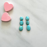 Small Sky Blue Mixed Kingman Turquoise, Set of 6 Background