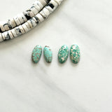 Small Sea Green Oval Namtso Lake Turquoise, Set of 4 Background