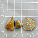 Large Sky Blue Freeform Royston Turquoise, Set of 2 Dimensions