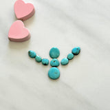Small Sky Blue Mixed Kingman Turquoise, Set of 9 Background