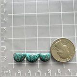Small Ocean Blue Half Moon Yungai Turquoise, Set of 3 Dimensions