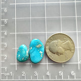 Small Sky Blue Mixed Royston Turquoise, Set of 2 Dimensions