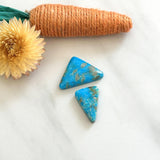 Large Sky Blue Triangle Ithaca Peak Turquoise, Set of 2 Background