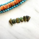 Small Earth Brown Mixed Crescent Lake Variscite, Set of 6 Background