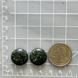 Medium Bamboo Green Round Bamboo Mountain Turquoise, Set of 2 Dimensions