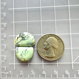Medium Faint Green Half Moon Crescent Lake Variscite, Set of 2 Dimensions
