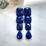 Small Deep Blue Mixed Lapis Lazuli, Set of 8 Background