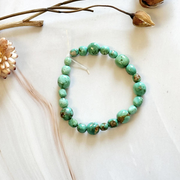 Small Sea Green Nugget Fox Turquoise Background