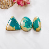 Medium Ocean Blue Mixed Royston Turquoise, Set of 3 Background