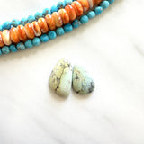 Small Light Yellow Mixed Crescent Lake Variscite, Set of 2 Background