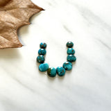 Small Sky Blue Oval Lone Mountain Turquoise, Set of 10 Background