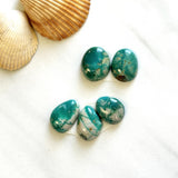 Small Deep Green Mixed Fox Turquoise, Set of 5 Background