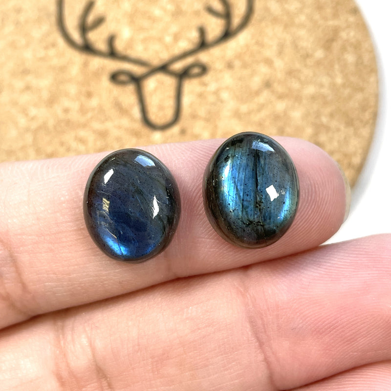 12x14mm Oval Labradorite, Set of 2