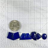 Small Deep Blue Mixed Lapis Lazuli, Set of 7 Dimensions