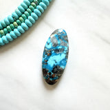 Large Sky Blue Oval Ithaca Peak Turquoise Background
