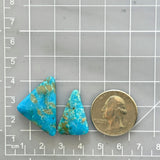 Large Sky Blue Triangle Ithaca Peak Turquoise, Set of 2 Dimensions